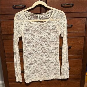 Elegant Cream Lace Top